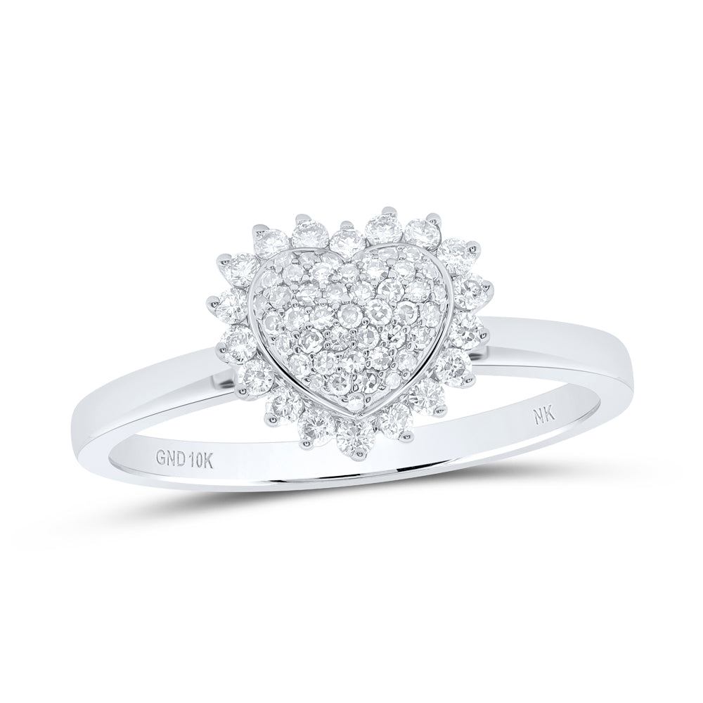 1/3Ctw-Dia Nk Fashion Heart Ring (2.37 grams)