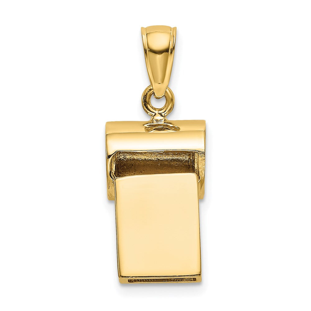 14k Yellow Gold 9.4 mm 3-D Whistle Charm