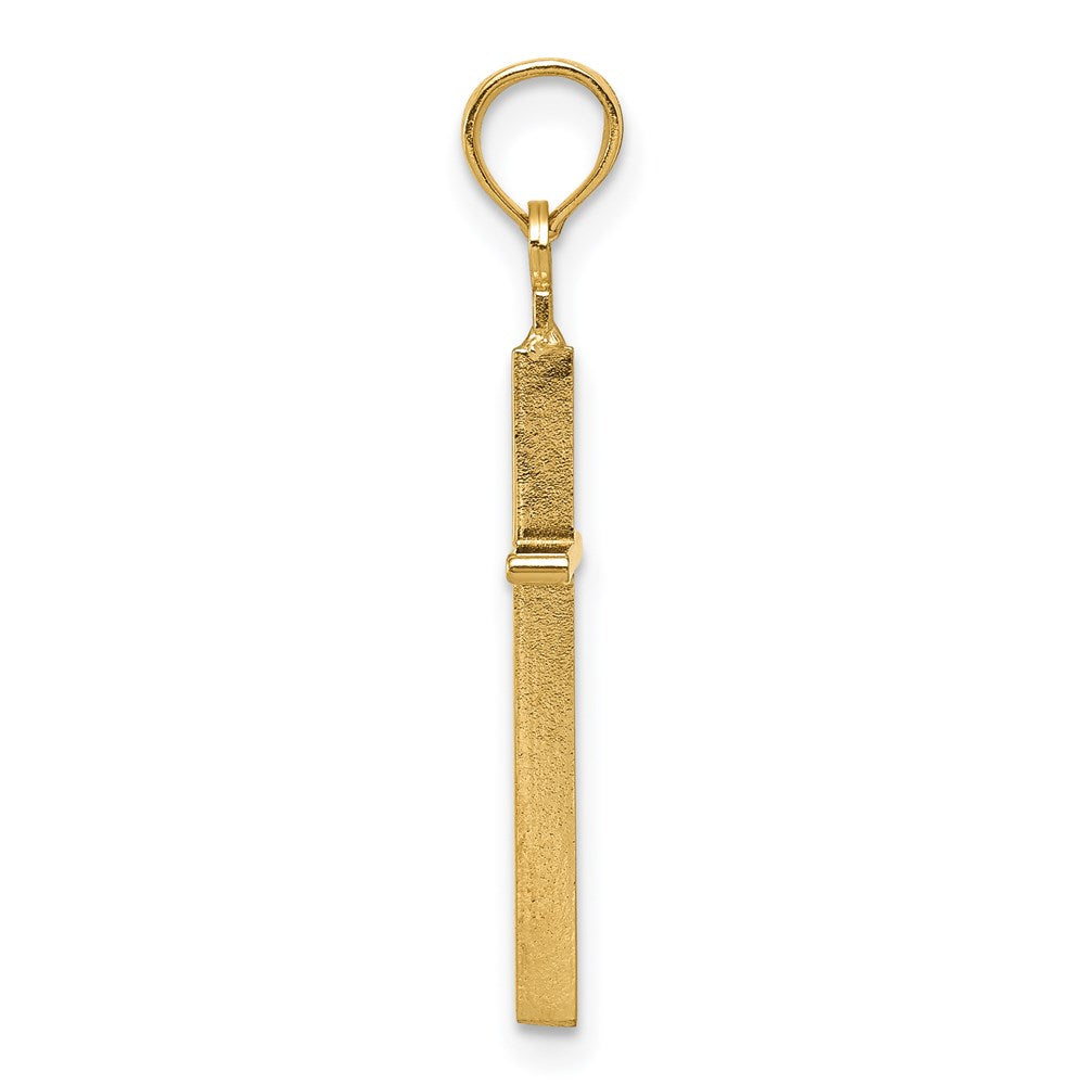 14k Yellow Gold 10 mm Polished Cross Pendant (0.66 grams)