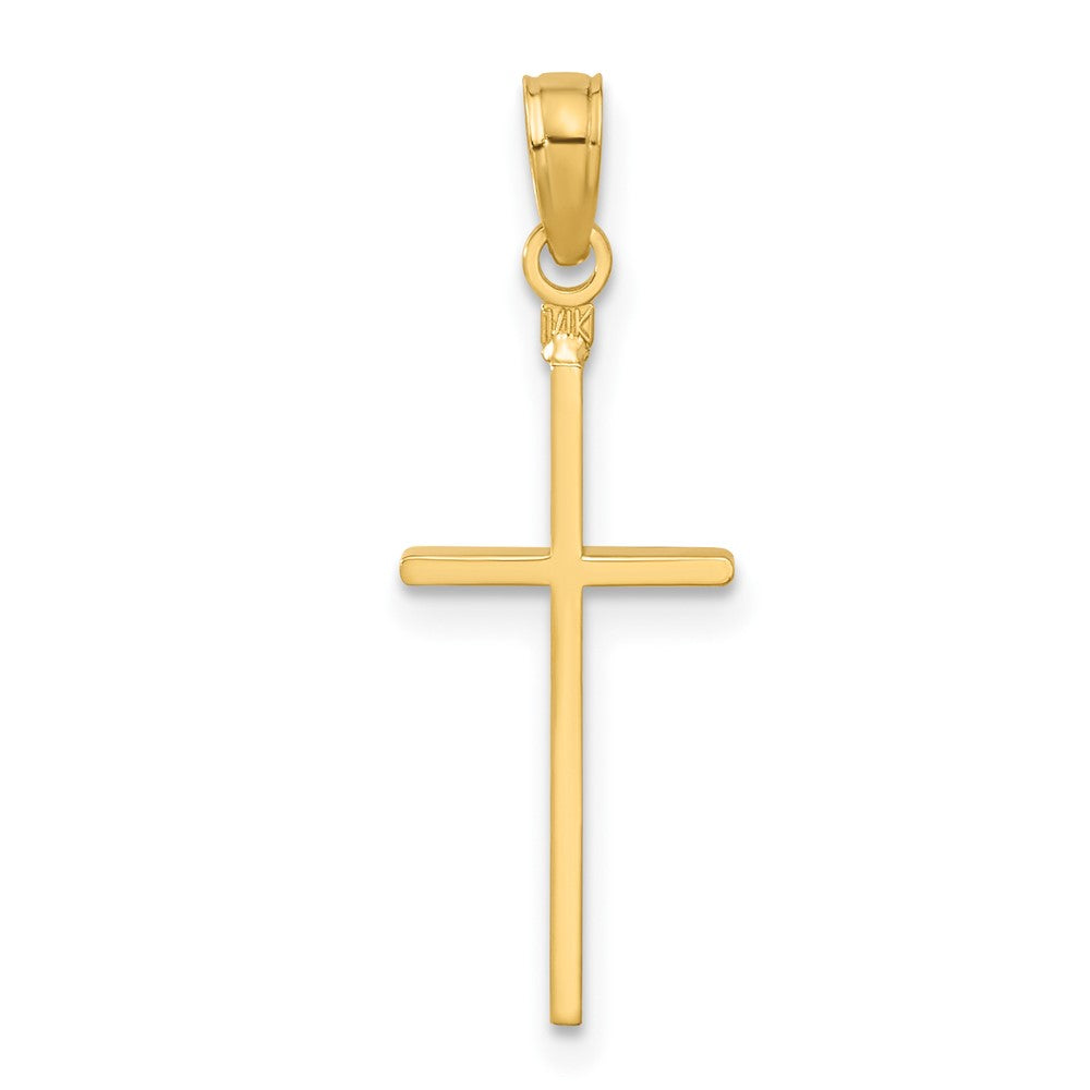 14k Yellow Gold 10 mm Polished Cross Pendant (0.66 grams)