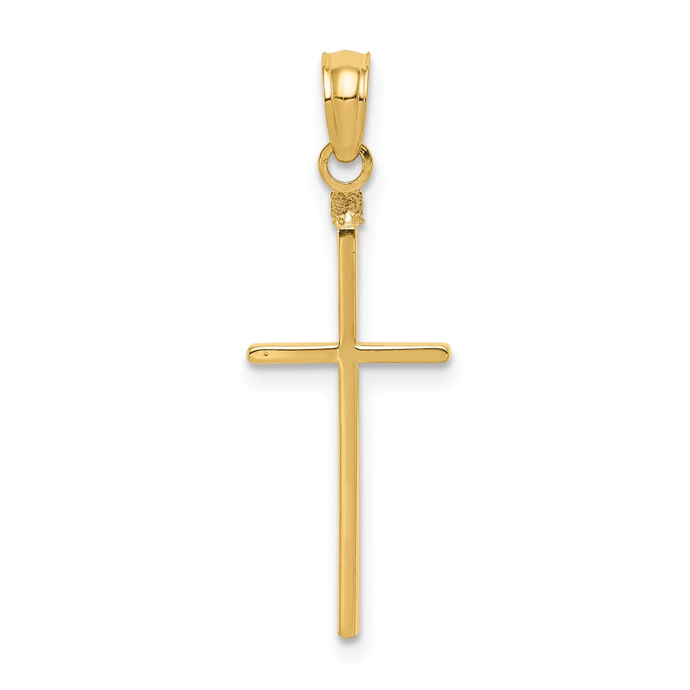 14k Yellow Gold 10 mm Polished Cross Pendant (0.66 grams)