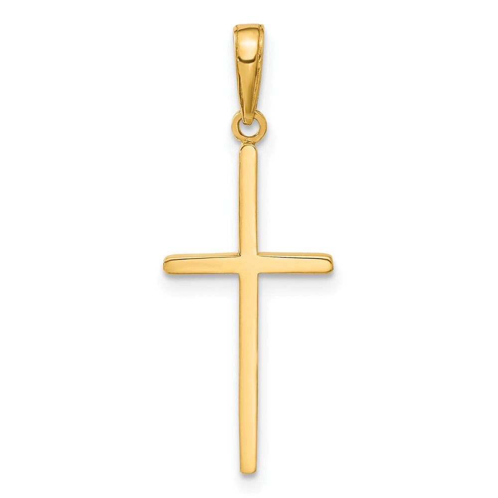 14k Yellow Gold 12 mm Polished Cross Pendant (0.93 grams)
