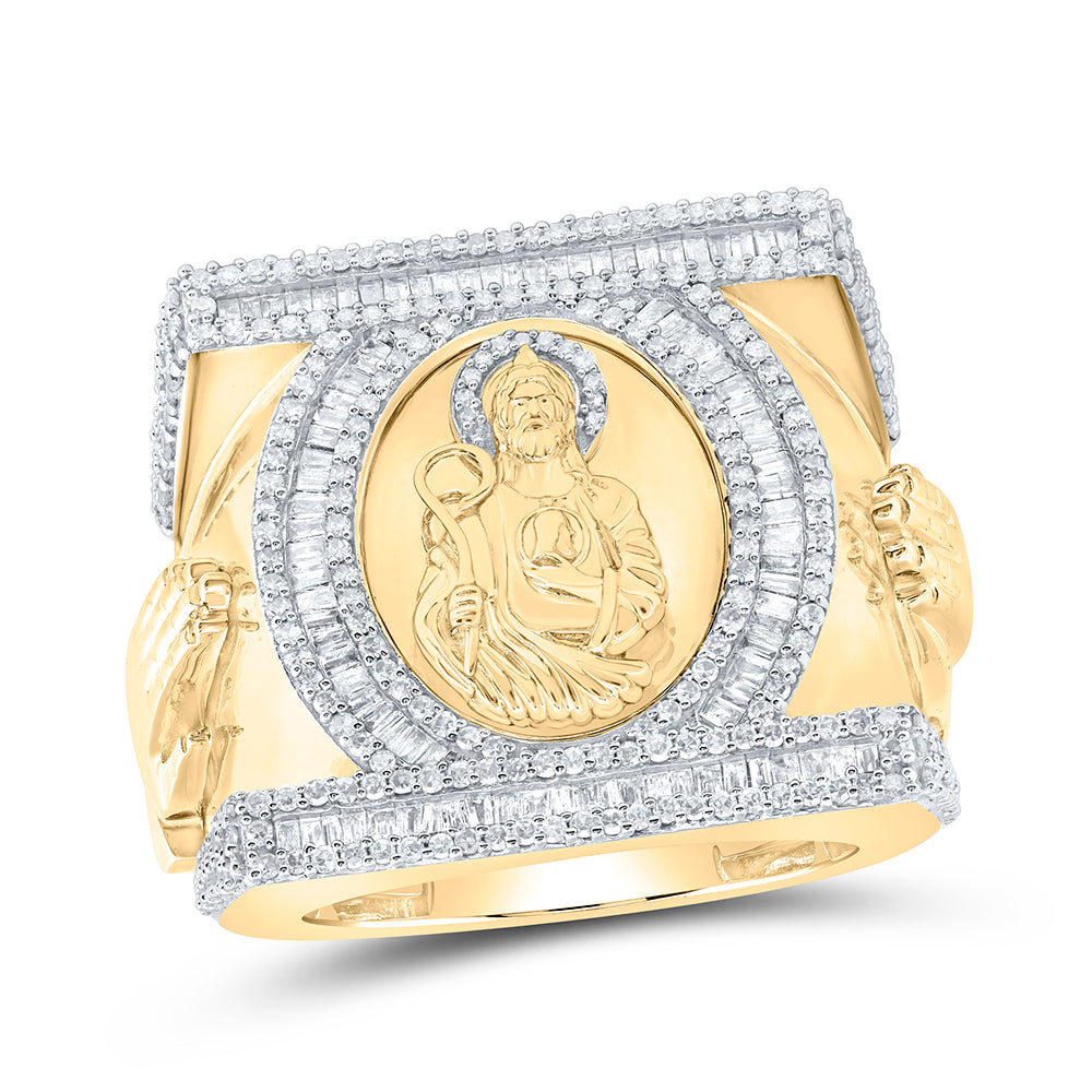 1 3/4Ctw-Nat Dia Nk St Jude Mens Ring (24.28 grams)