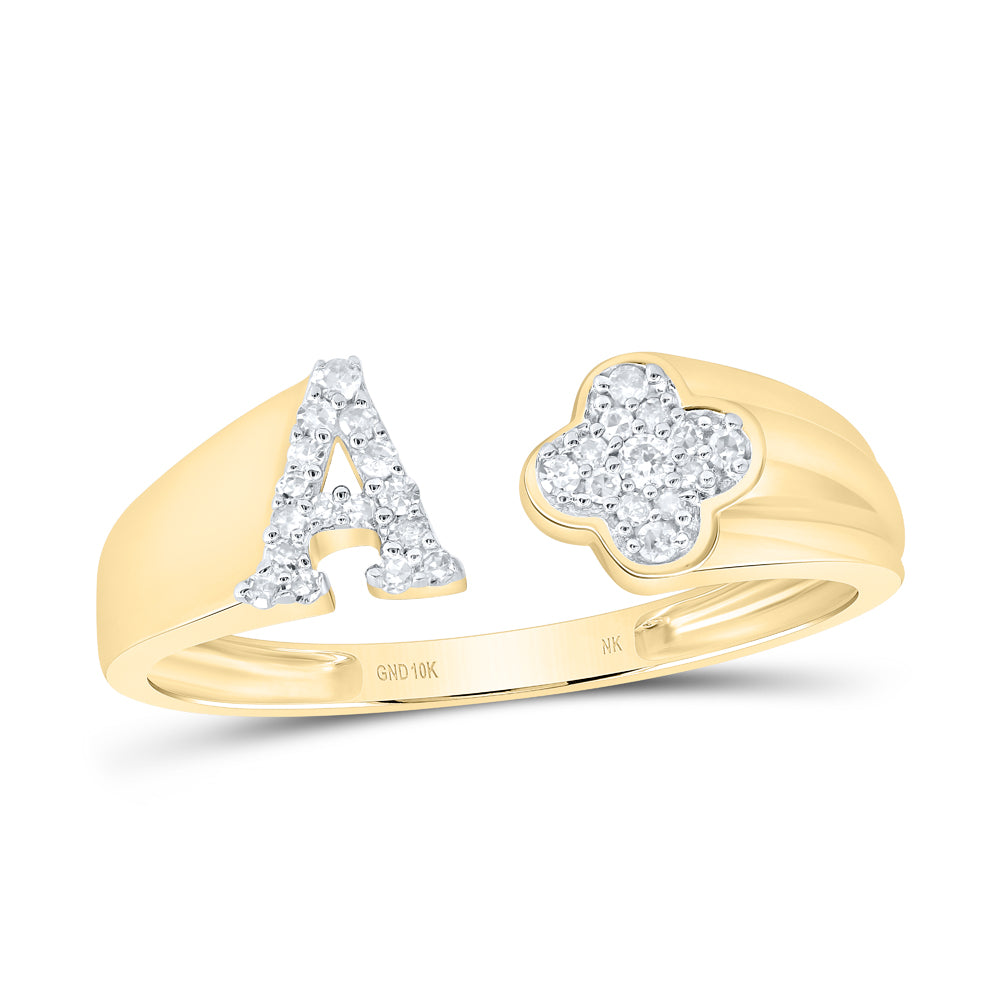 1/10Ctw-Nat Dia Nk Gift Initial "A" Ladies Ring (1.55 grams)