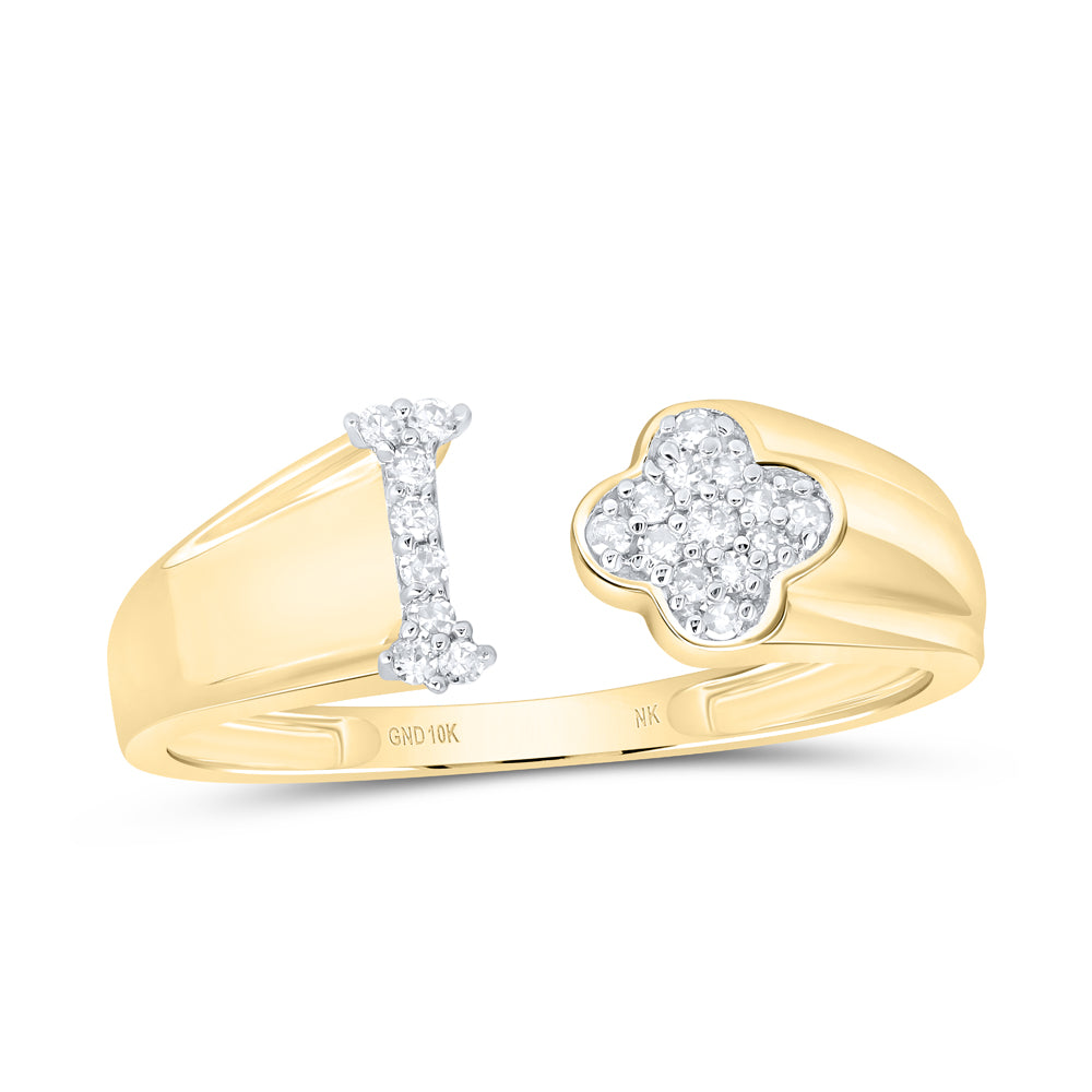 1/10Ctw-Nat Dia Nk Gift Initial "I" Ladies Ring (1.51 grams)