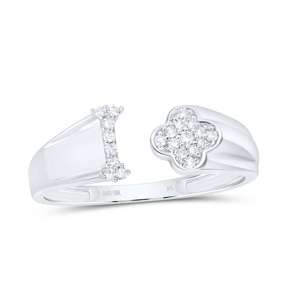 1/10Ctw-Nat Dia Nk Gift Initial "I" Ladies Ring (1.51 grams)