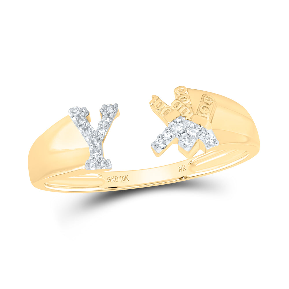 1/12Ctw-Nat Dia Nk Gift Initial "Y" Ladies Ring (1.76 grams)