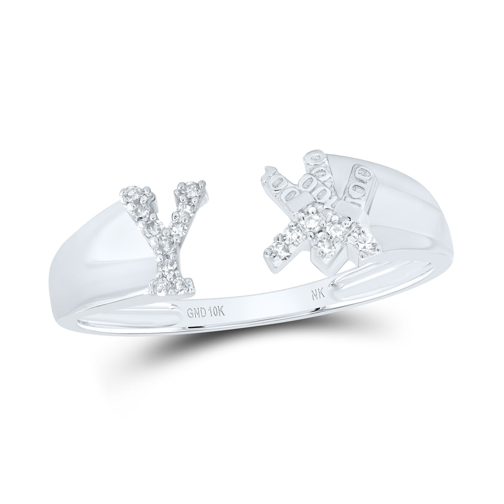 1/12Ctw-Nat Dia Nk Gift Initial "Y" Ladies Ring (1.79 grams)