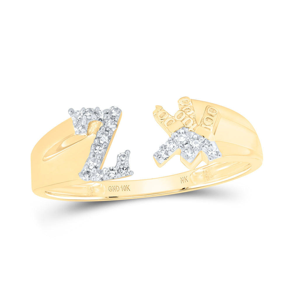 1/10Ctw-Nat Dia Nk Gift Initial "Z" Ladies Ring (1.9 grams)
