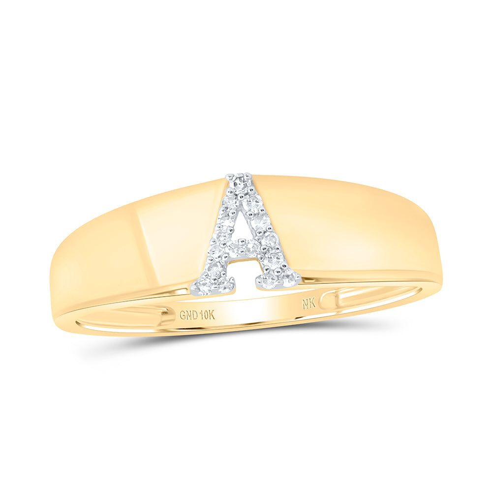 1/20Ctw-Nat Dia Nk Gift Initial "A" Ladies Ring (1.45 grams)