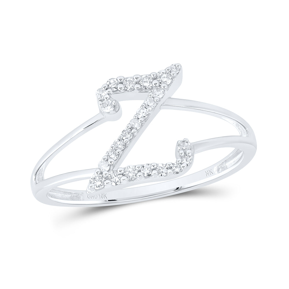1/6Ctw-Nat Dia Nk Gift Initial "Z" Ladies Ring (1.44 grams)