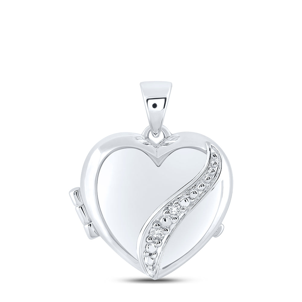 1/20Ctw-Nat Dia Cn Gift Heart Locket (10.113 grams)