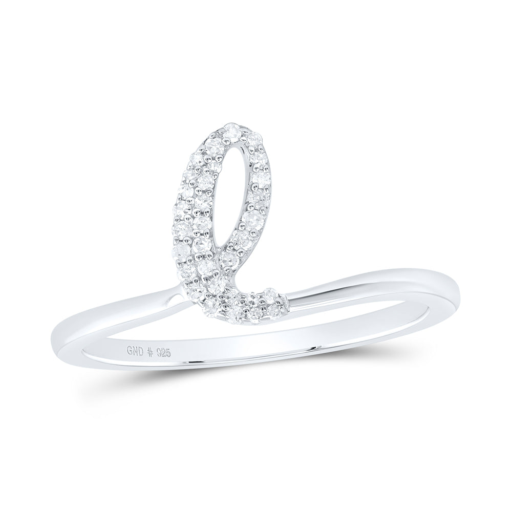 1/10Ctw-Nat Dia P1 Gift Initial "L" Ladies Ring (1.66 grams)