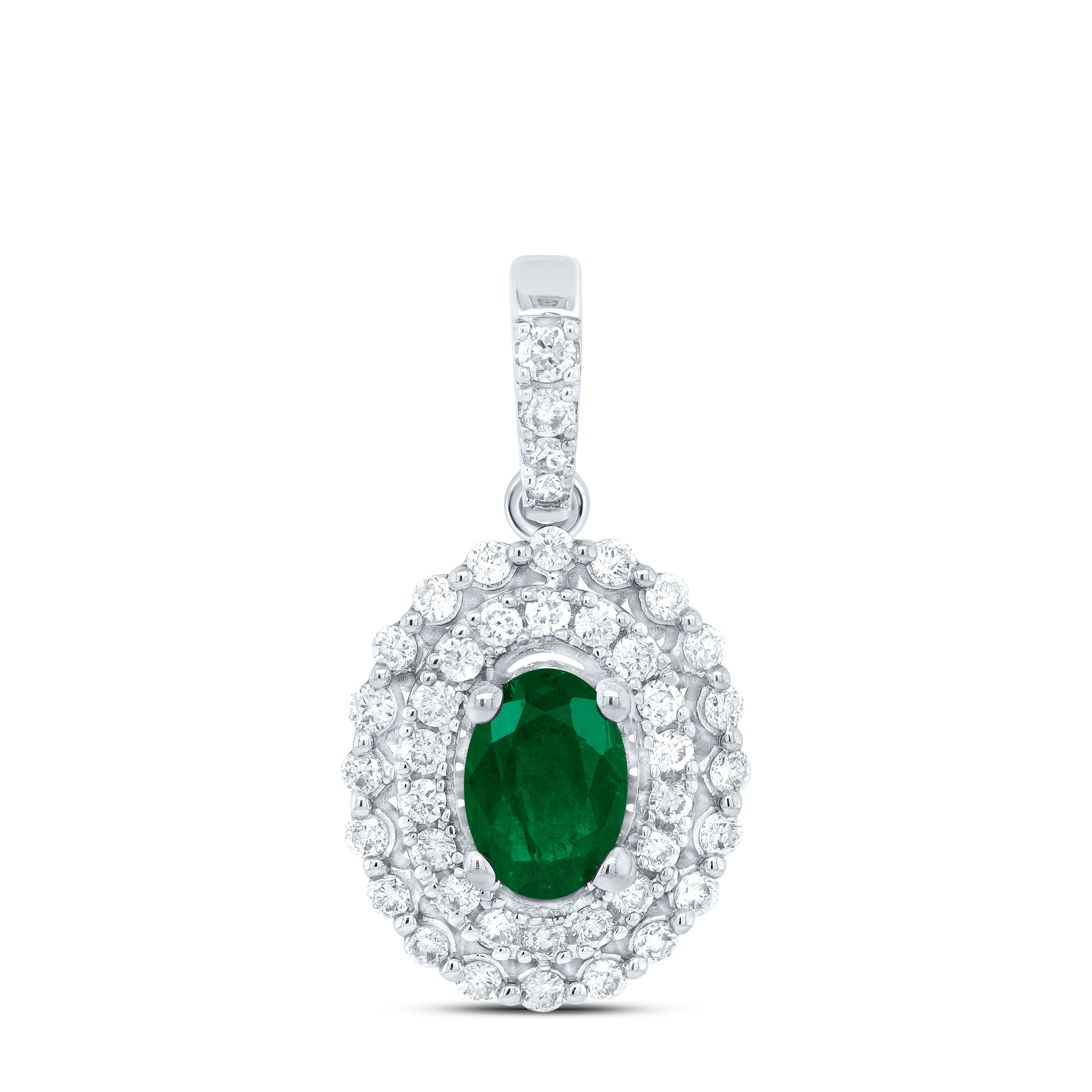 1/4Ctw-Nat Dia Ana M 6X4Mm Ov-Em Nat Gem Pendant (1.49 grams)