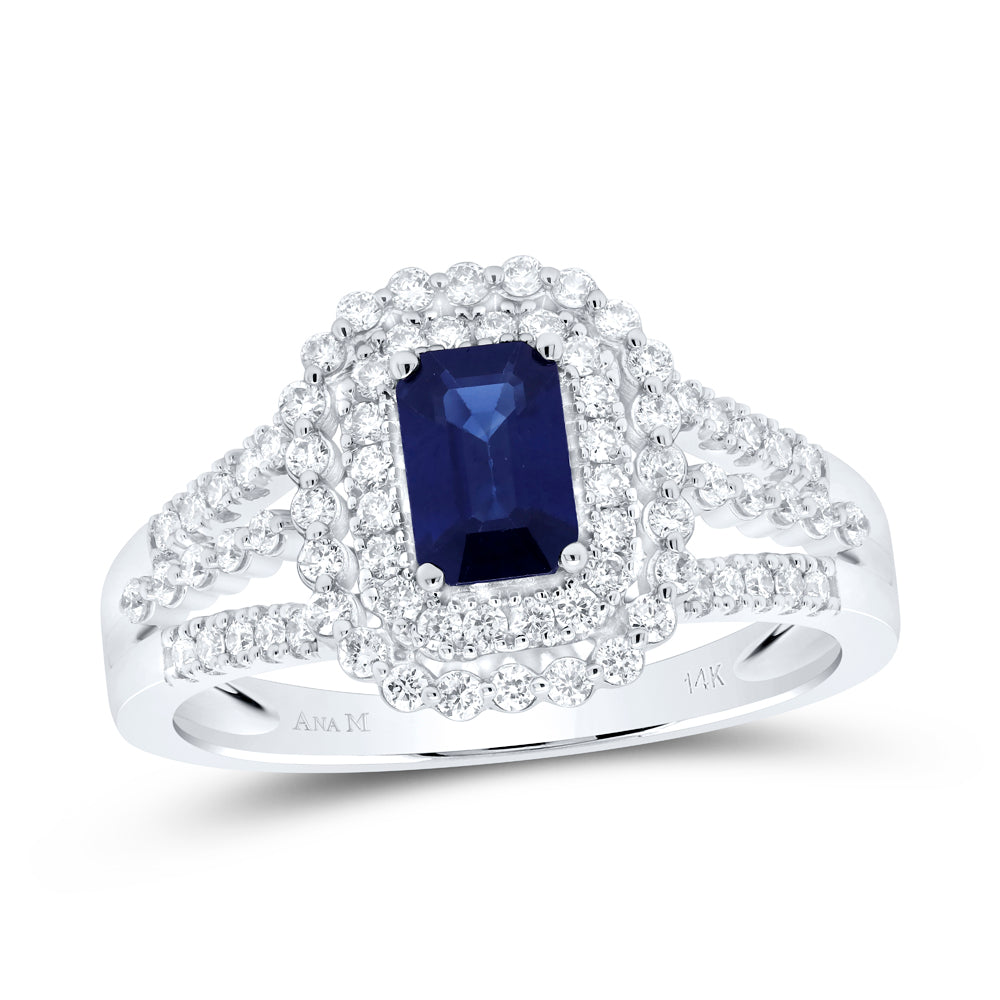 1/2Ctw-Nat Dia Ana M 6X4Mm Em-Bs Nat Gem Ring (4.43 grams)