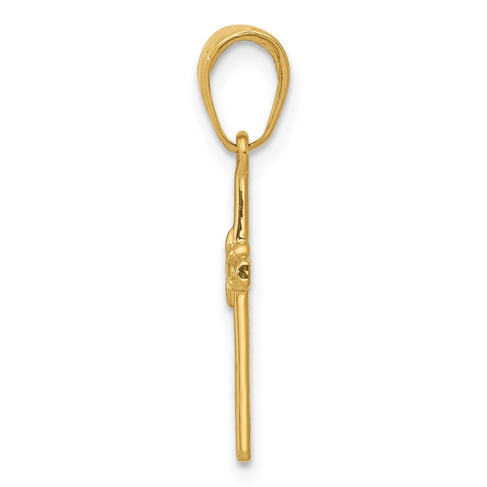 14k Yellow Gold 11 mm Polished Cross Charm (0.56 grams)