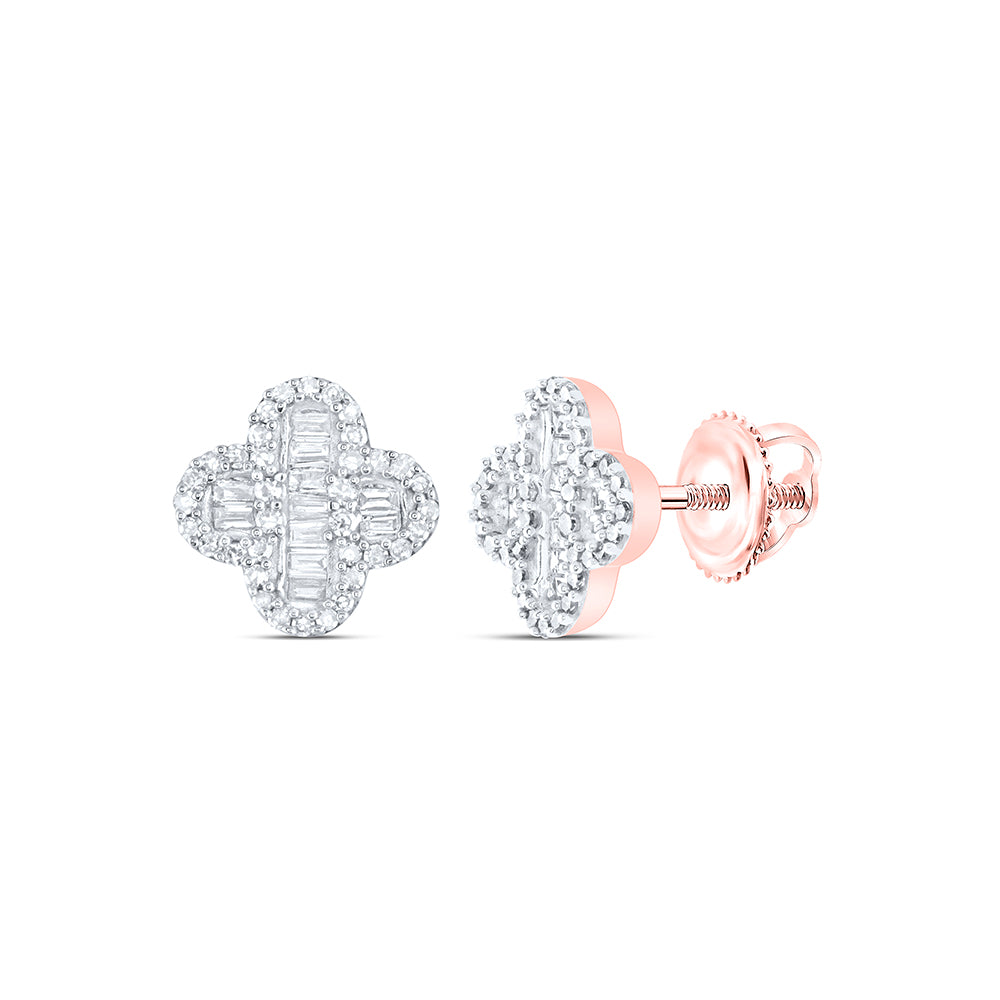 10Kt Gold 3/8Ctw-Dia Nk Gift Clover Earring