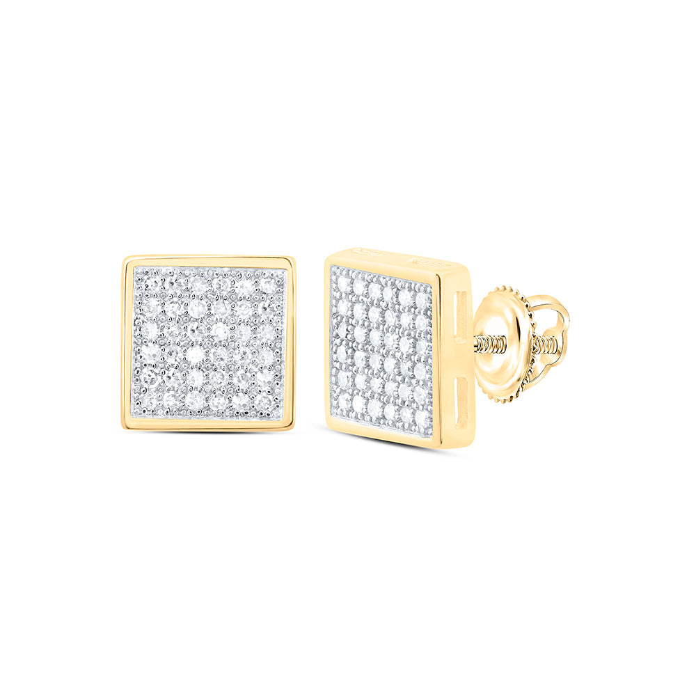 10Kt Gold 1/4Ctw-Dia P1 Gift Square Earring