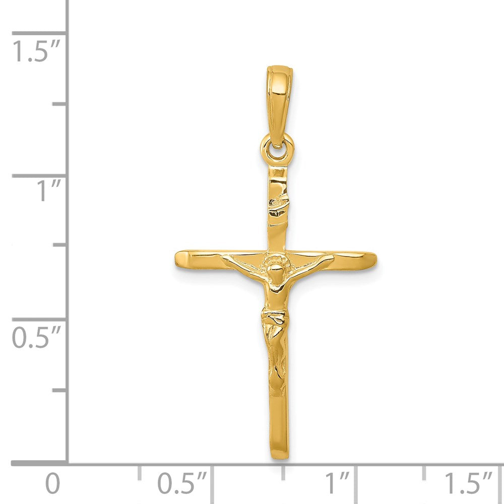 14k Yellow Gold 19 mm Jesus Crucifix Pendant (1.56 grams)