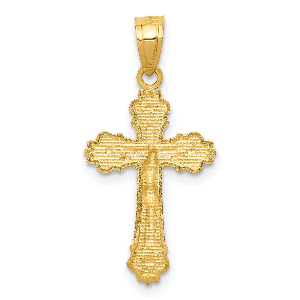 14k Yellow Gold 13 mm Small Jesus Crucifix Charm (0.64 grams)