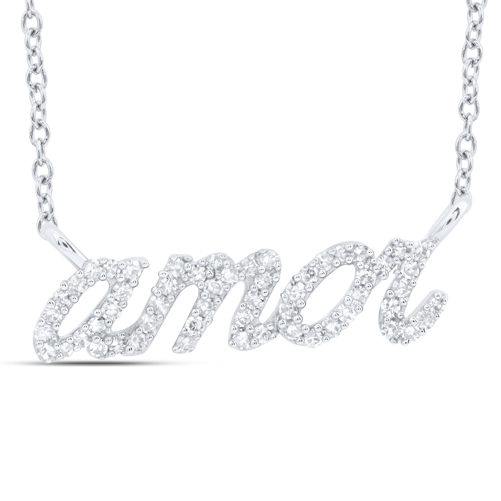 10Kt Gold 1/5Ctw-Dia Nk Gift Amor" Necklace (18 Inch)"