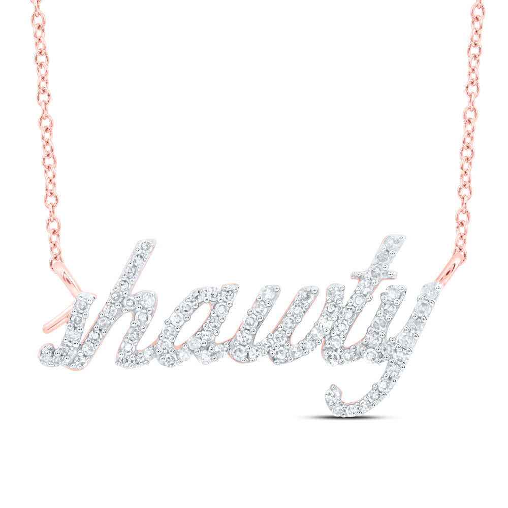 10Kt Gold 3/8Ctw-Dia Nk Gift Shawty" Necklace (18 Inch)"