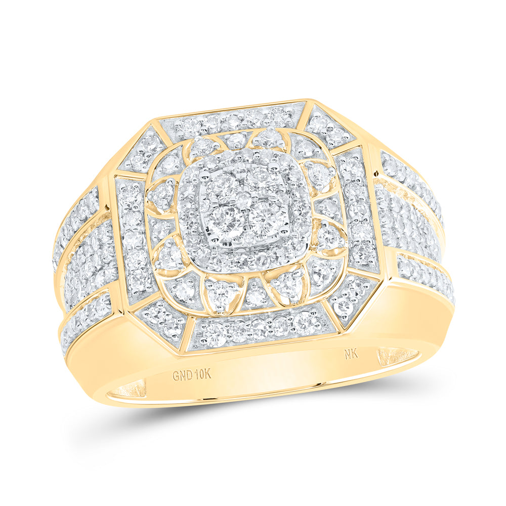 1 1/3Ctw Nat Dia Nk Men's Ring (10.31 grams)