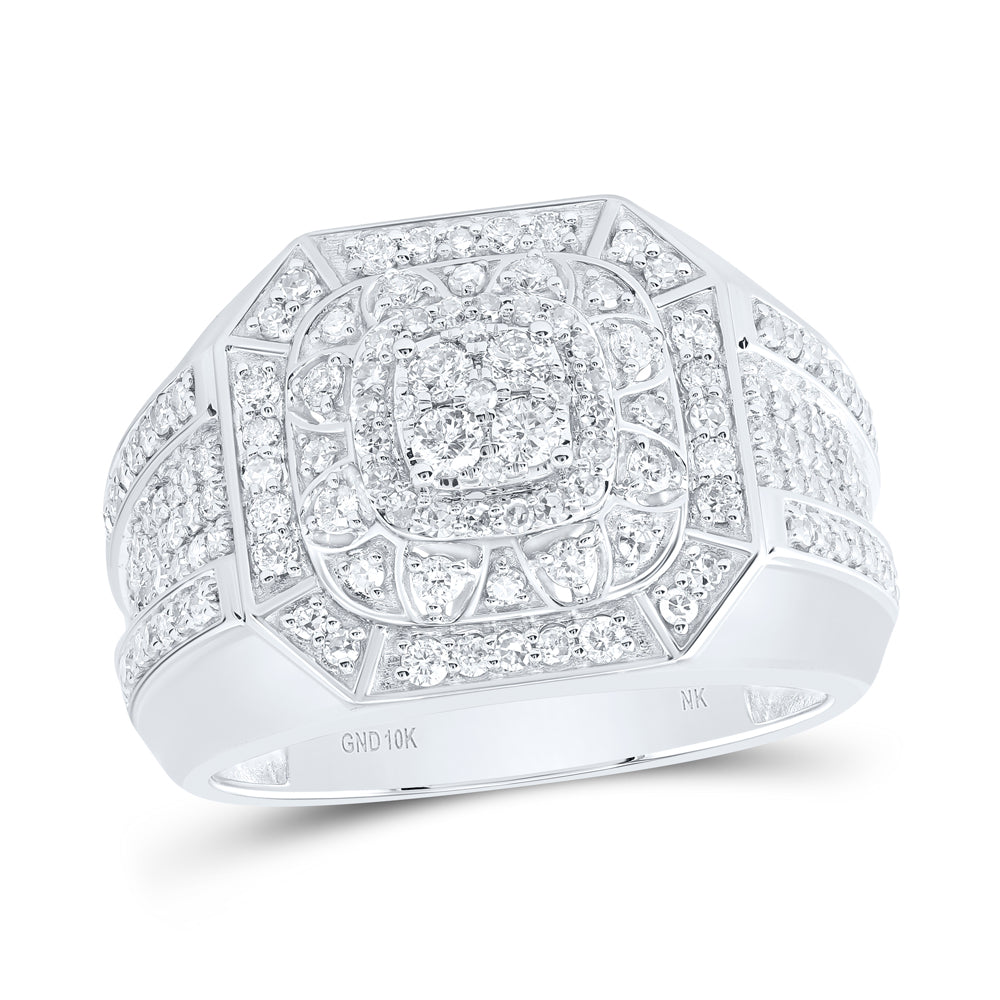 1 1/3Ctw Nat Dia Nk Men's Ring (10.08 grams)