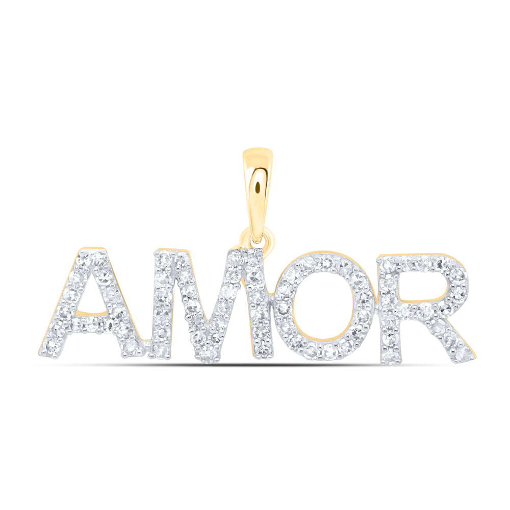 10Kt Gold 1/4Ctw-Dia Nk Fashion Amor" Pendant"