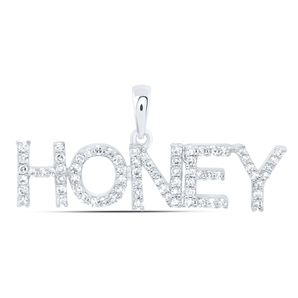 10Kt Gold 1/4Ctw-Dia Nk Fashion  Honey" Pendant"