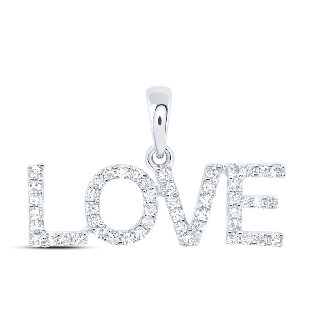 10Kt Gold 1/5Ctw-Dia Nk Fashion Love" Pendant"