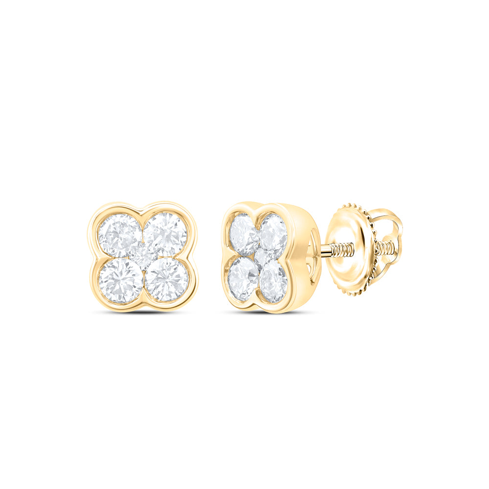 10Kt Gold 1/2Ctw-Dia Nk Fashion Clover Earring