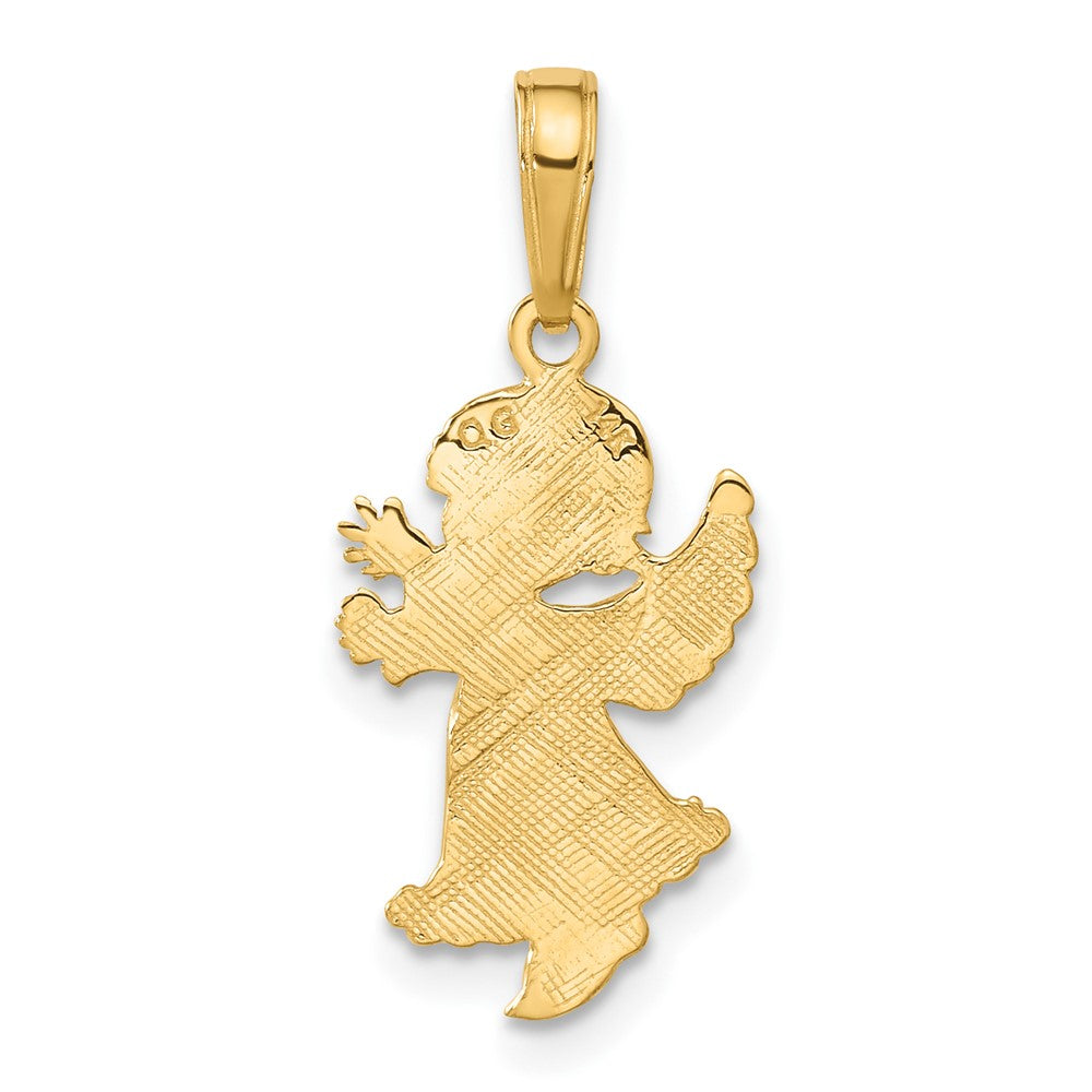 14k Yellow Gold 12 mm Angel Pendant (1.03 grams)