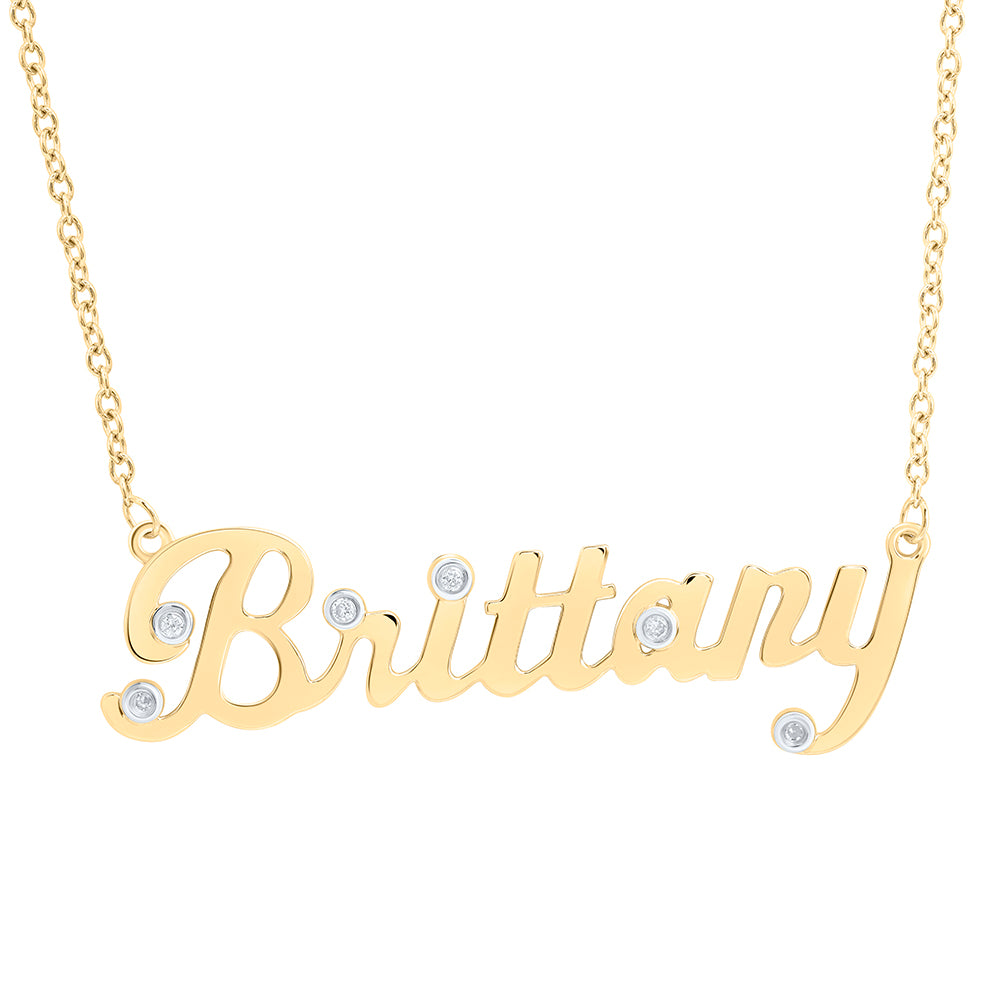 10Kt Gold 1/20Ctw-Dia Nk Gift Brittany" Necklace (18 Inch)"