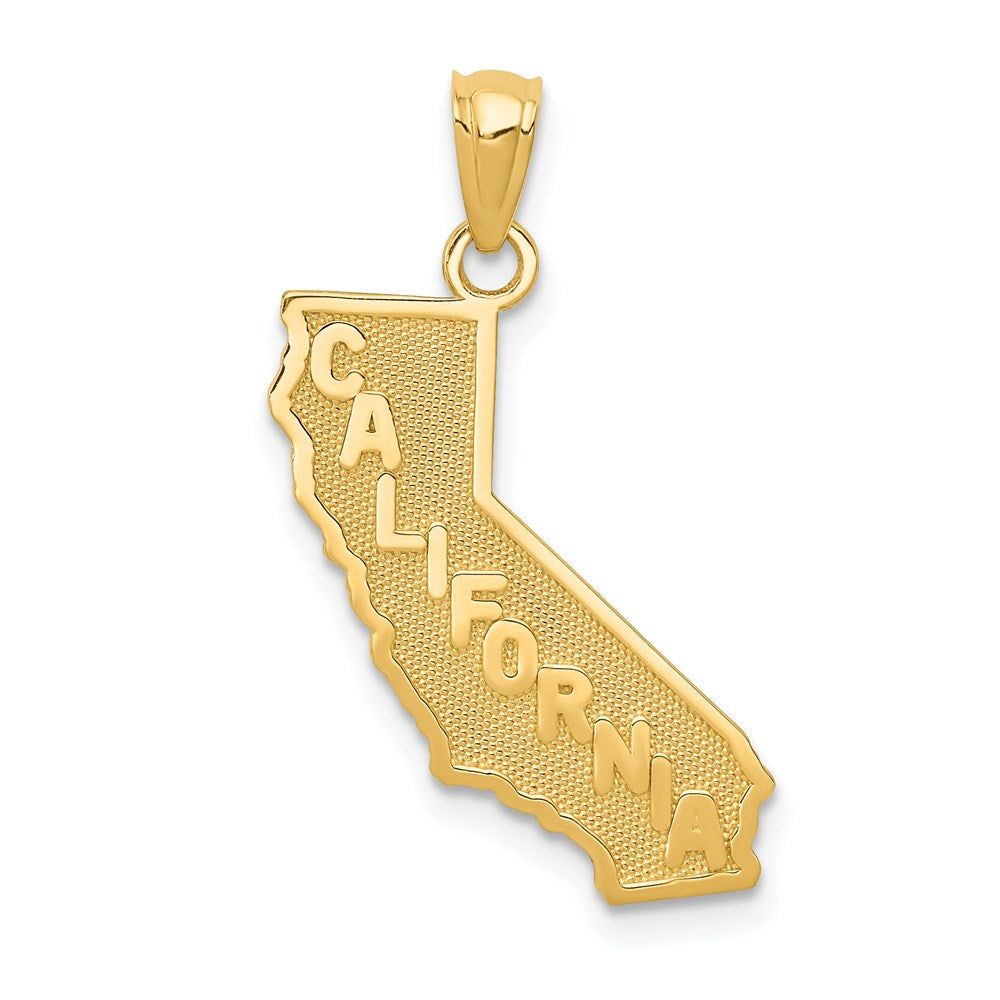 14k Yellow Gold 16 mm CALIFORNIA State Map Pendant (1.05 grams)