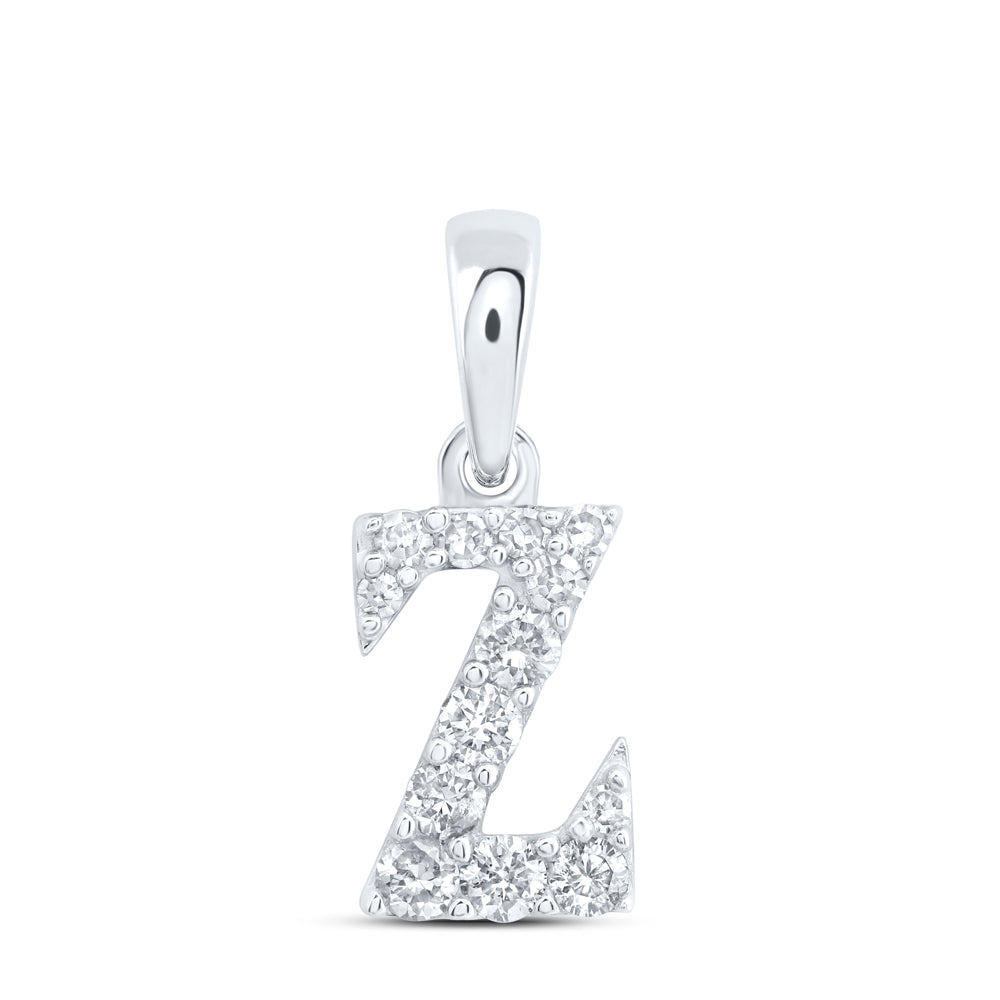 10Kt Gold 1/8Ctw-Dia Nk Gift Initial Z" Pendant"