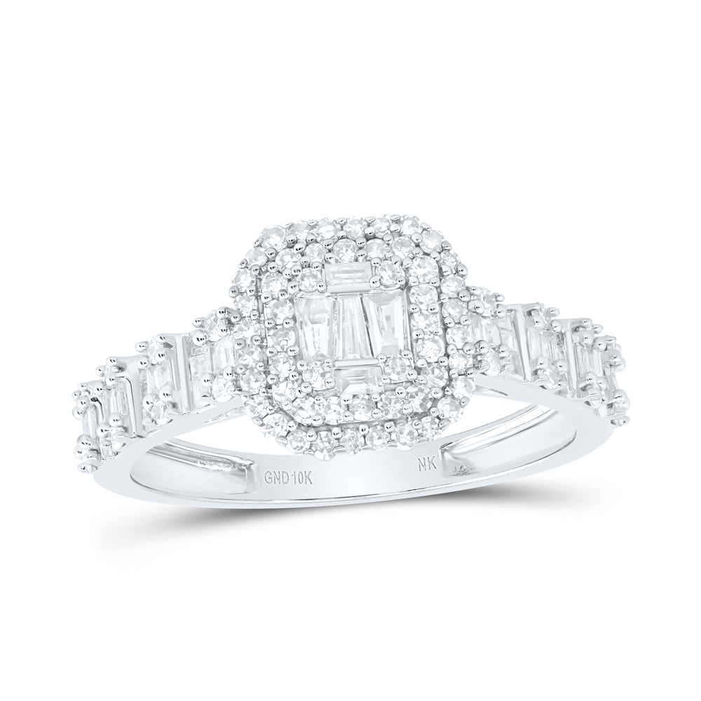 5/8Ctw-Nat Dia Nk Fashion Octagon Ladies Ring  (2.14 grams)