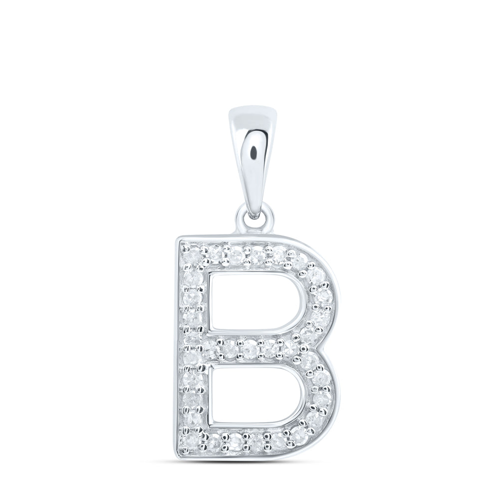 10Kt Gold 1/8Ctw-Dia P1 Gift Initial B" Pendant"