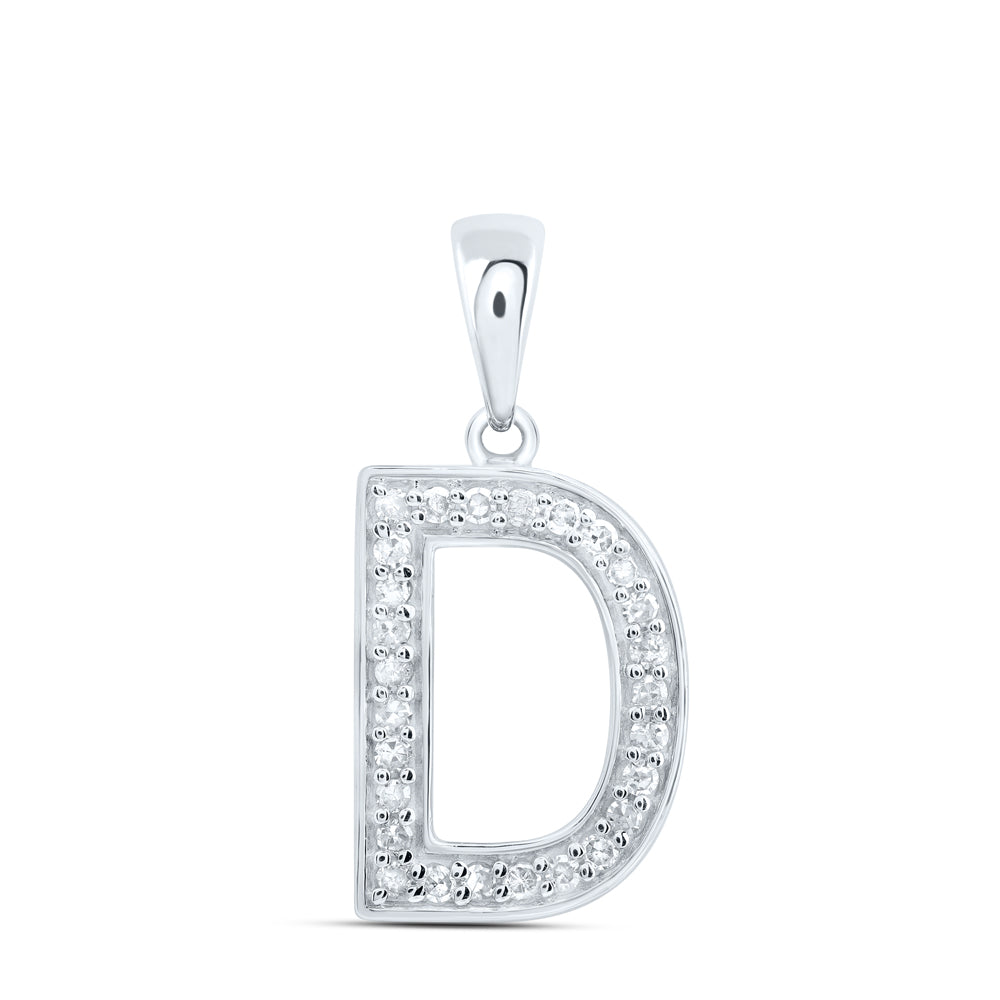 10Kt Gold 1/10Ctw-Dia P1 Gift Initial D" Pendant"