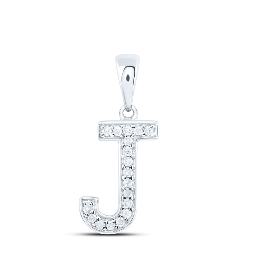 10Kt Gold 1/12Ctw-Dia P1 Gift Initial J" Pendant"