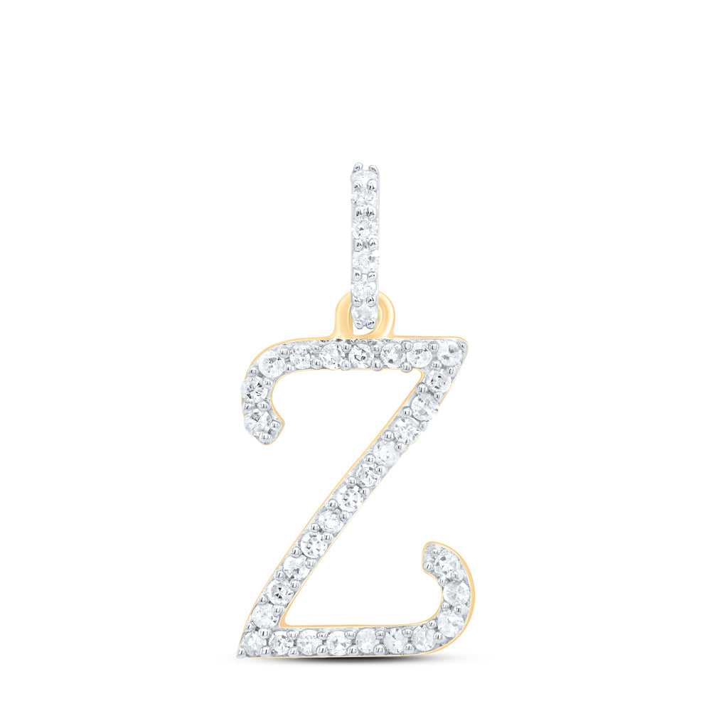 10Kt Gold 1/6Ctw-Dia P1 Gift Initial Z" Pendant"