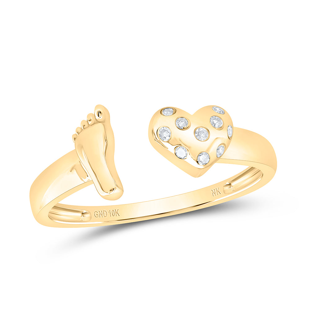 1/20Ctw-Nat Dia Nk Gift Heart Ring (1.36 grams)