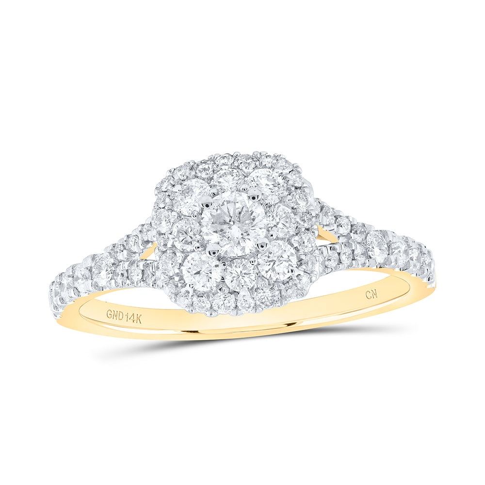 3/4Ctw-Nat Dia Cn Fashion Cushion Ring  (2.41 grams)