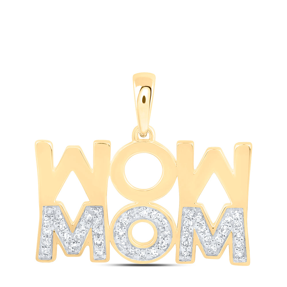 10Kt Gold 1/5Ctw-Dia Nk Gift Mom Pendant