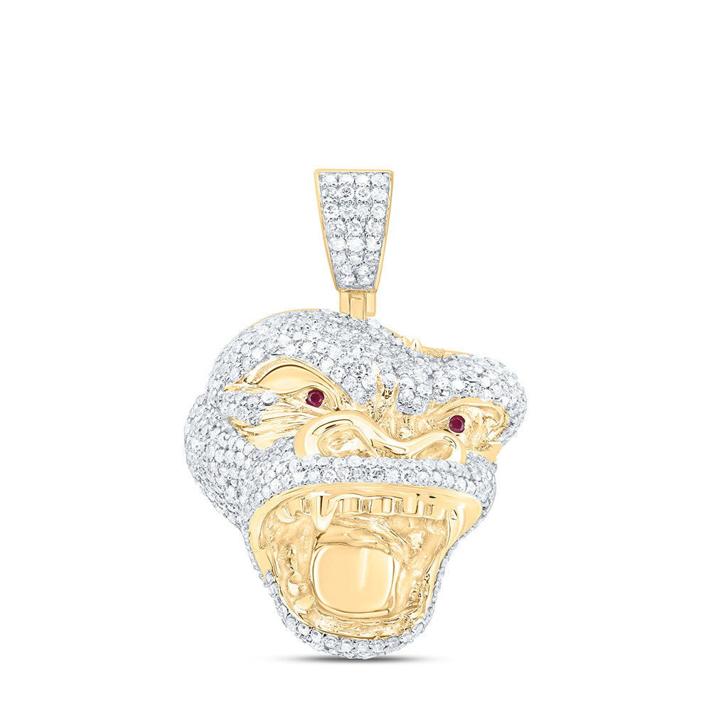 10Kt Gold 2 1/2Ctw-Dia Nk Gorilla Mens Charm