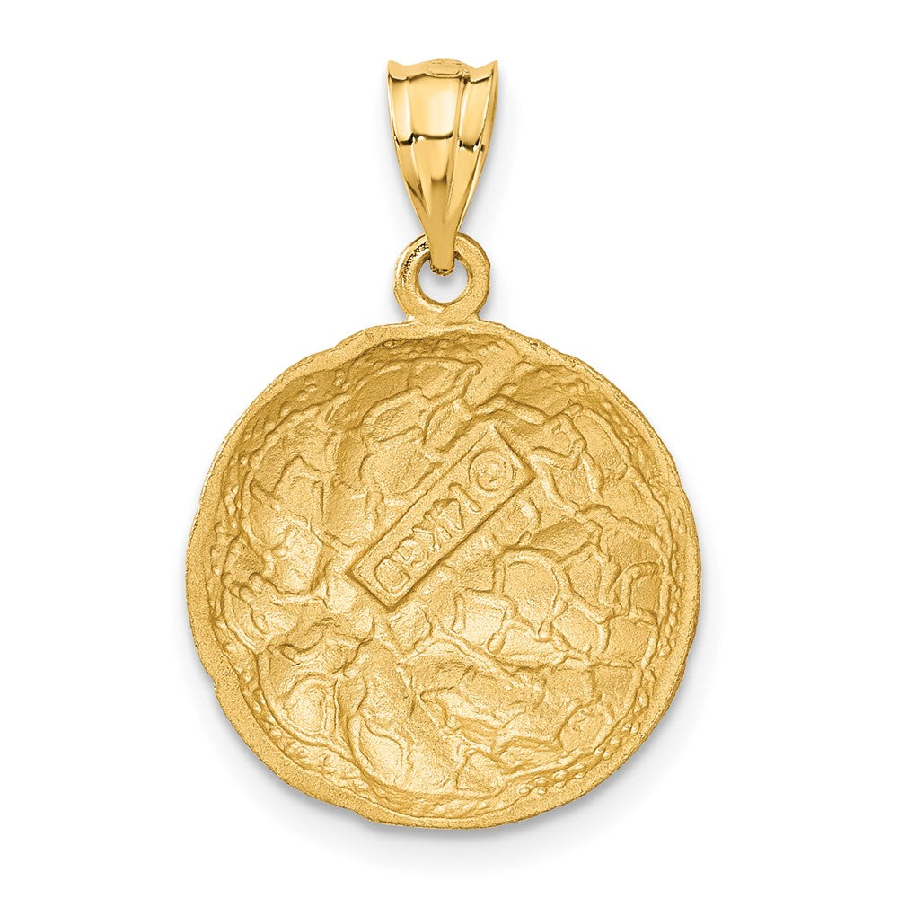 14k Yellow Gold 17 mm Basketball Charm (3.25 grams)