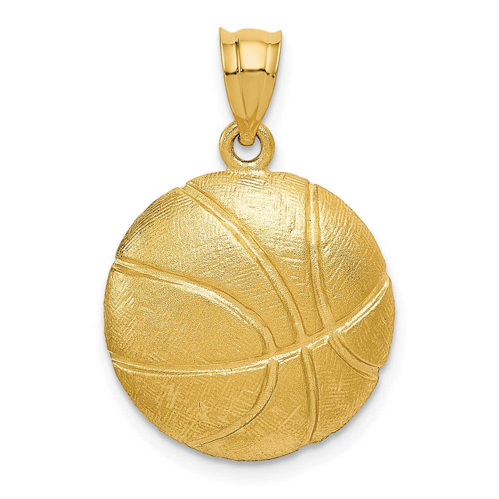14k Yellow Gold 17 mm Basketball Charm (3.25 grams)