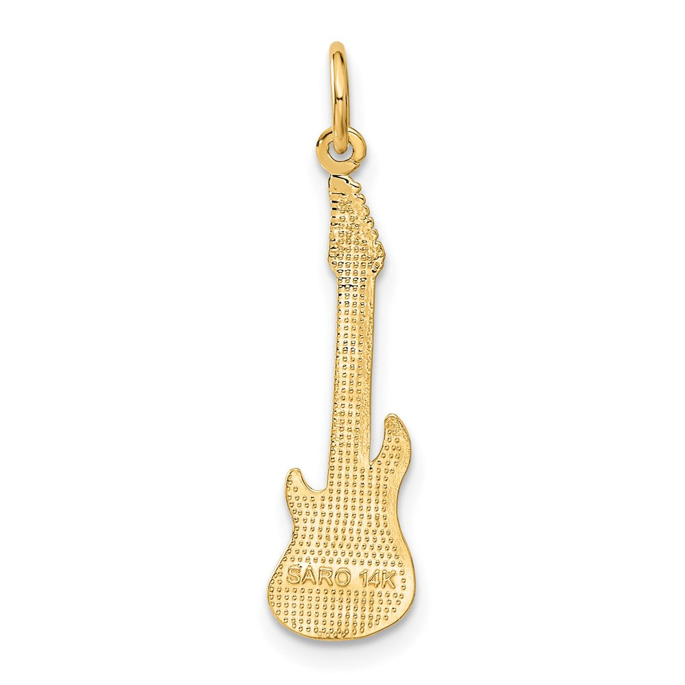 14k Yellow Gold 8 mm Guitar Charm (0.91 grams)