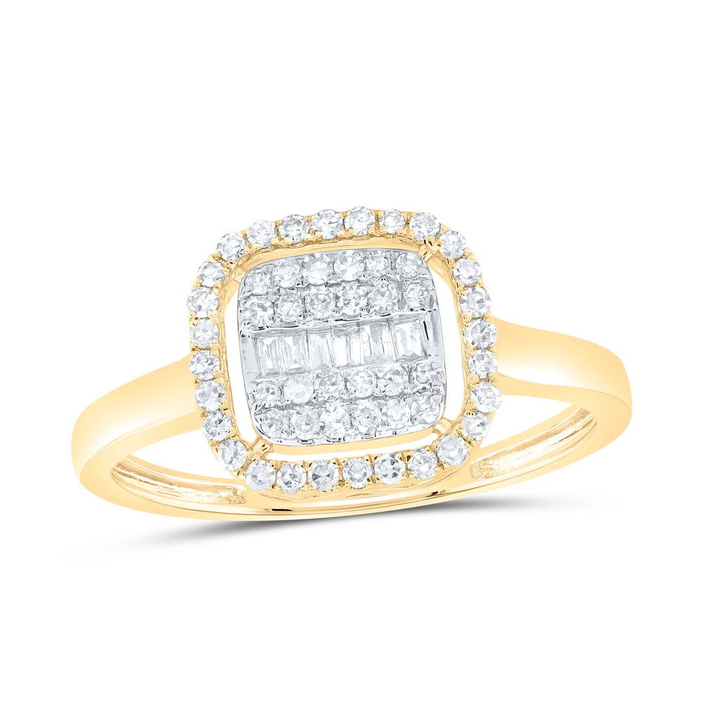 1/3Ctw-Nat Dia Nk Fashion Cushion Ring (1.74 grams)