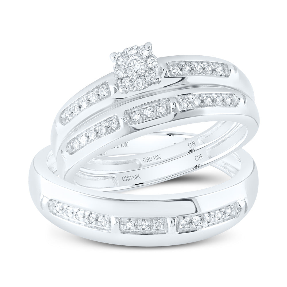 1/4Ctw-Nat Dia Cn Fashion Trio Set (5.37 grams)